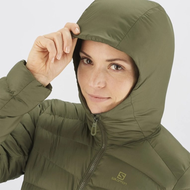 Chaquetas Aislantes Salomon Essential Xwarm Long Mujer Verde Oliva | MX ECWX589